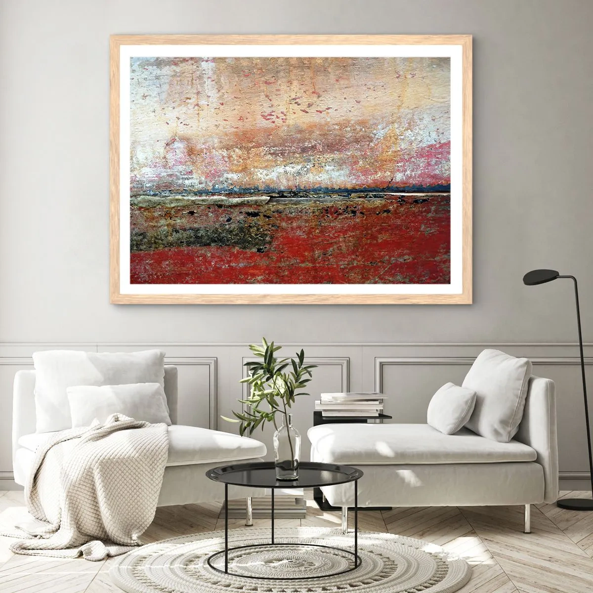 Poster în ramă de stejar deschis - Oare este marea? - 100x70 cm