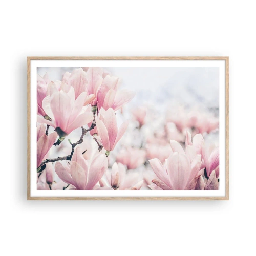 Poster în ramă de stejar deschis - Idealul de subtilitate - 100x70 cm