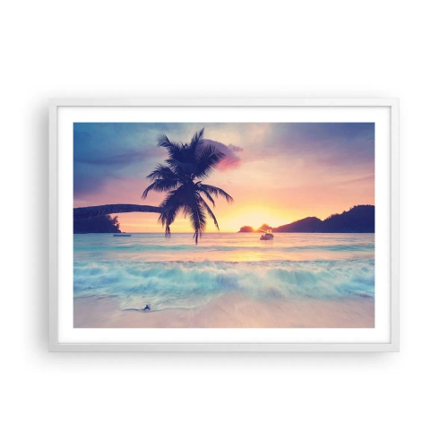 Poster în ramă albă - O seară în golf - 70x50 cm