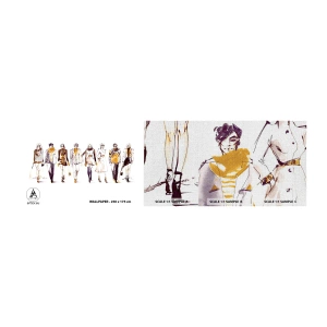 Mostră tapet Premium Canvas - Chic discret, eleganță casuală - Femeie, Model, Modă - 100x30 cm