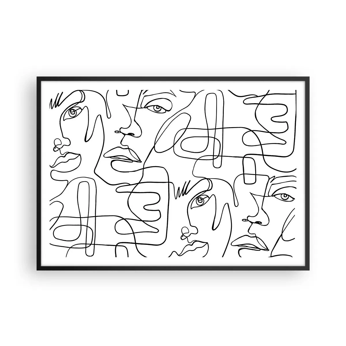 Poster în ramă neagră - Într-o încurcătură de emoții - 100x70 cm