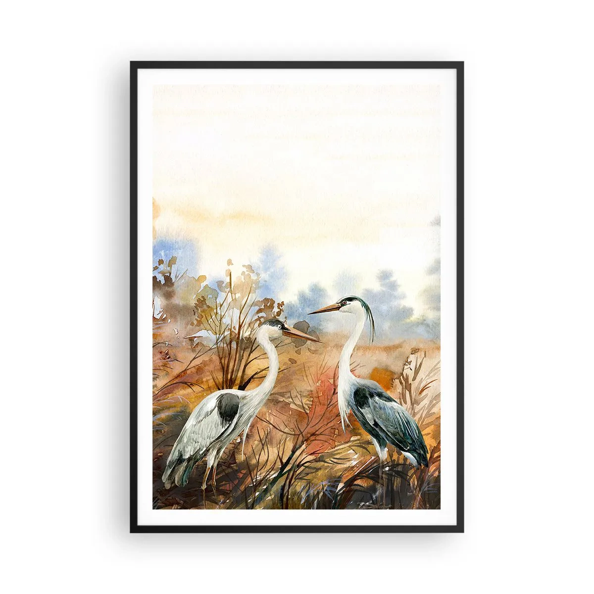 Poster în ramă neagră - Încotro în toamnă? - 70x100 cm