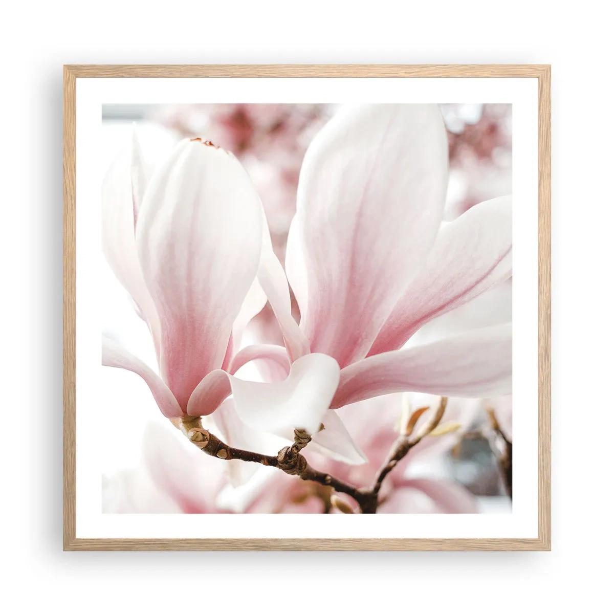 Poster în ramă de stejar deschis - Imensitatea sensibilității - 60x60 cm