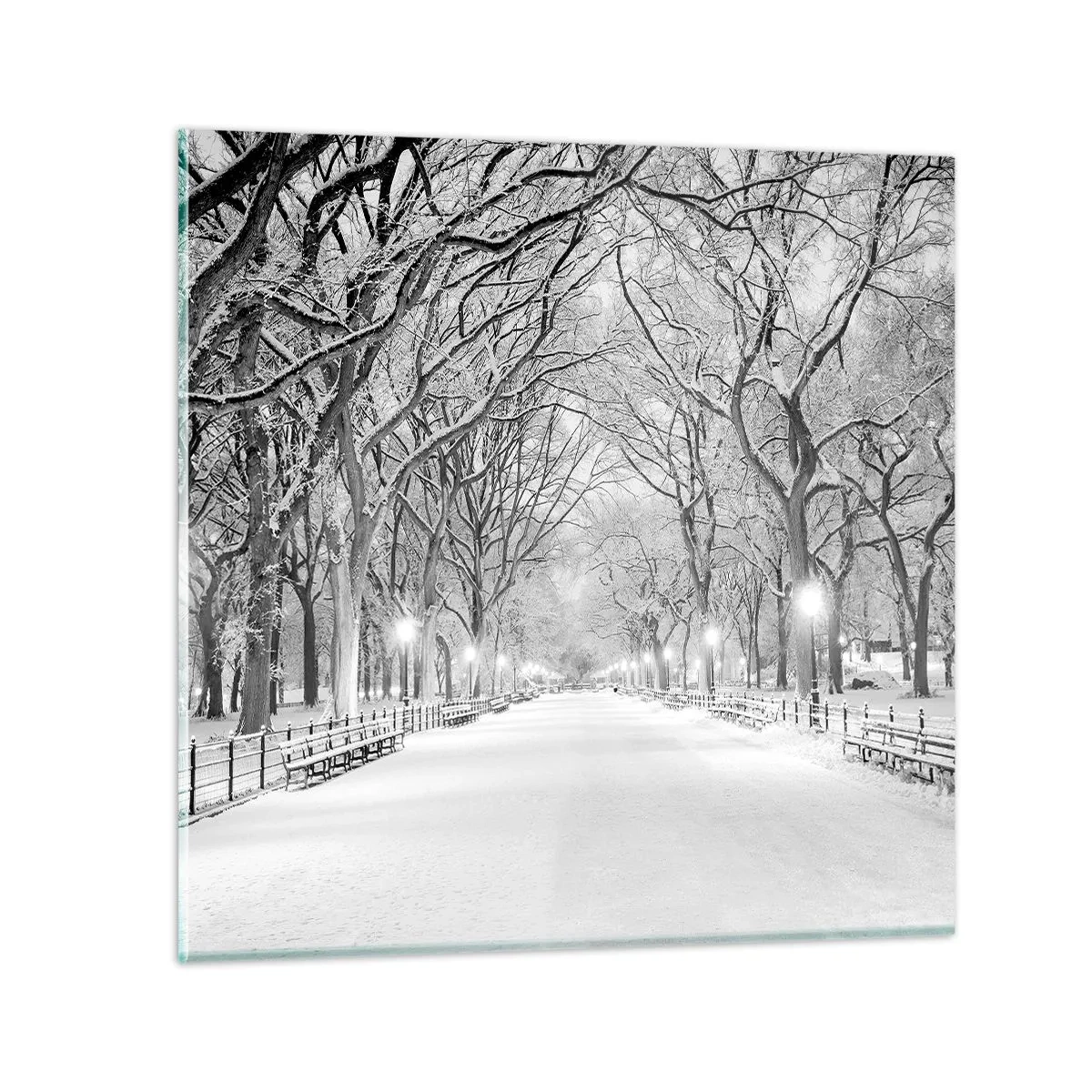 Tablou pe sticlă - Cele patru anotimpuri – iarna - 30x30 cm