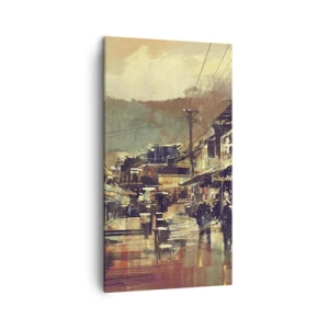 Tablou pe pânză - Viața ca o bogăție de gri - 45x80 cm