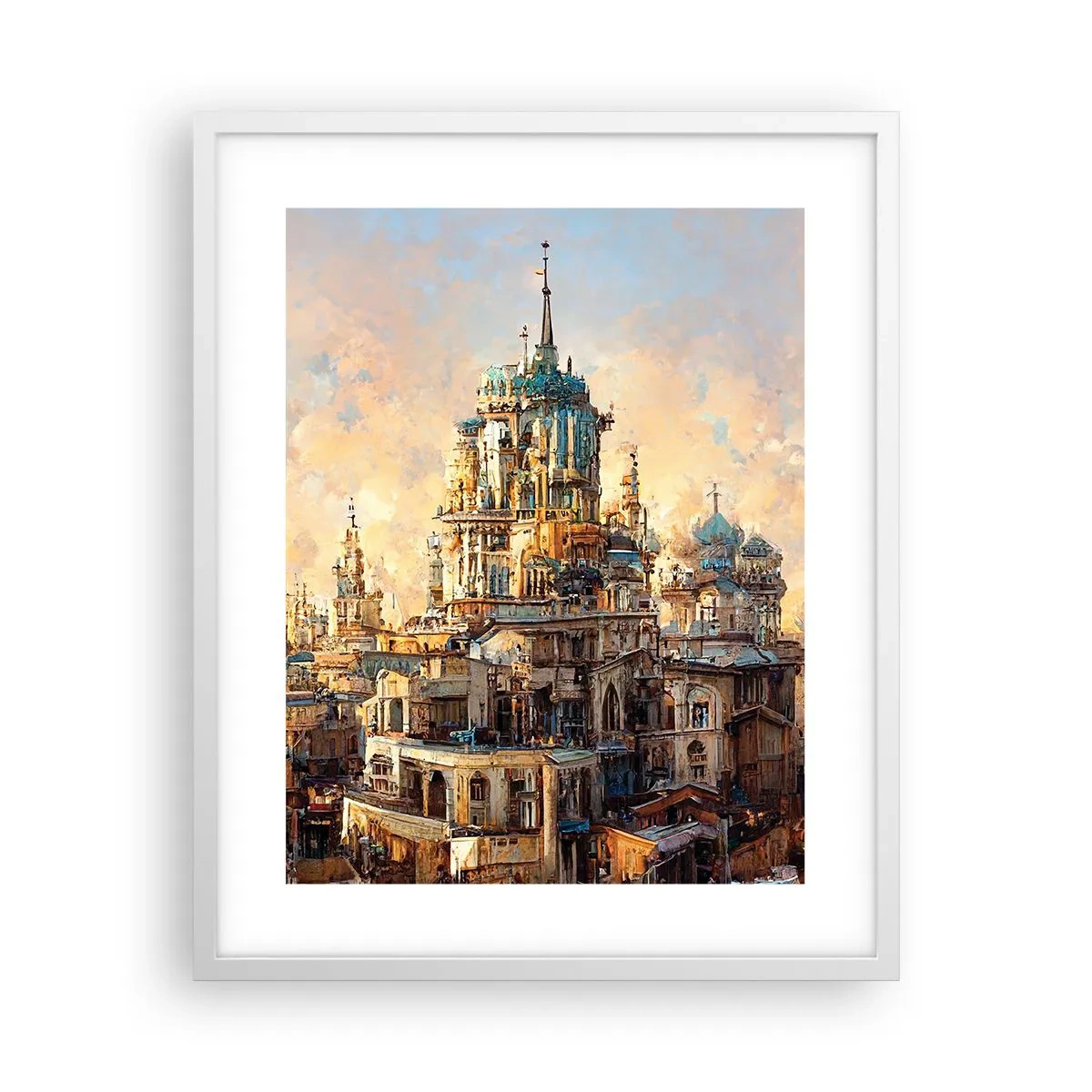 Poster în ramă albă - Orașul tuturor orașelor - 40x50 cm