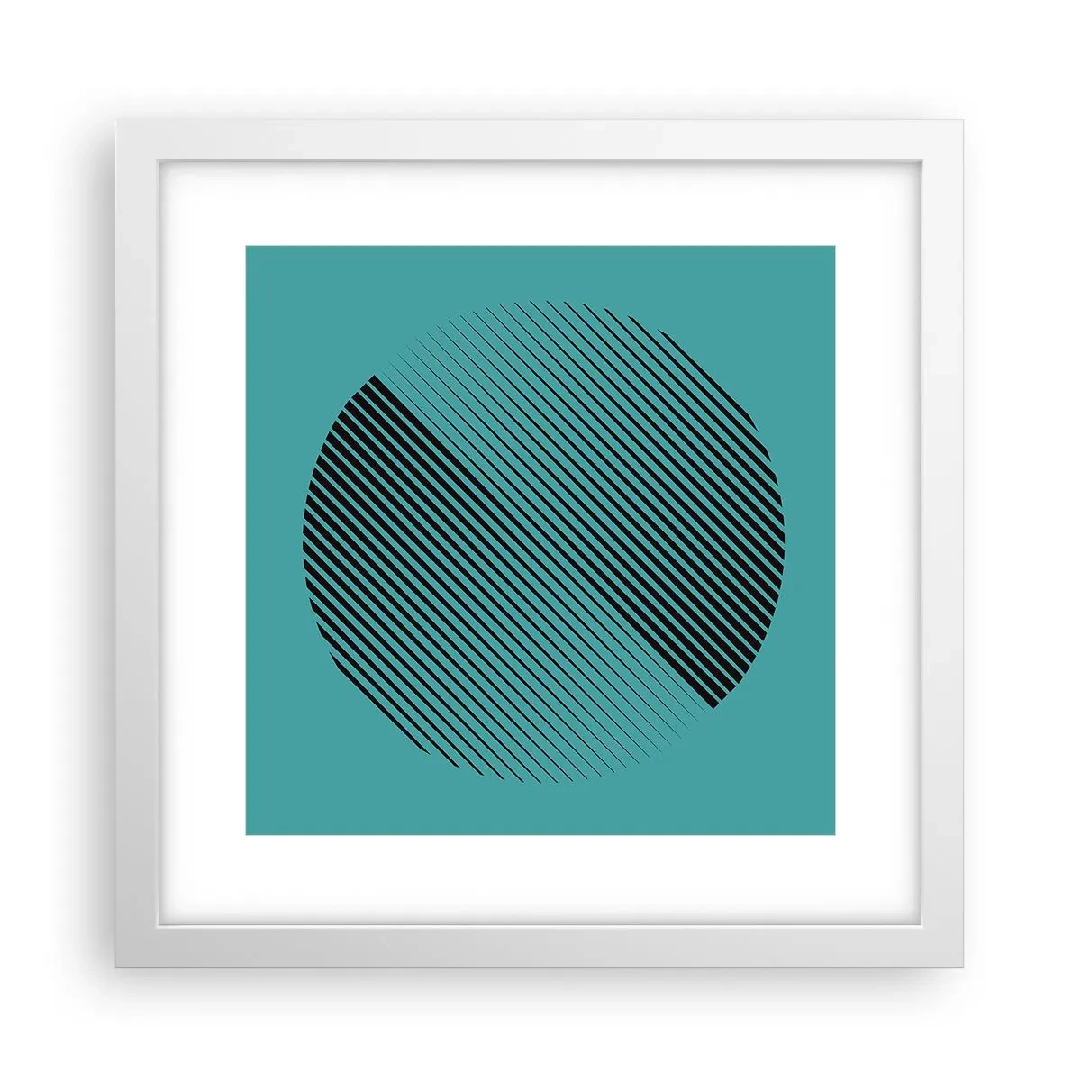 Poster în ramă albă - Cercul - o variație geometrică - 30x30 cm