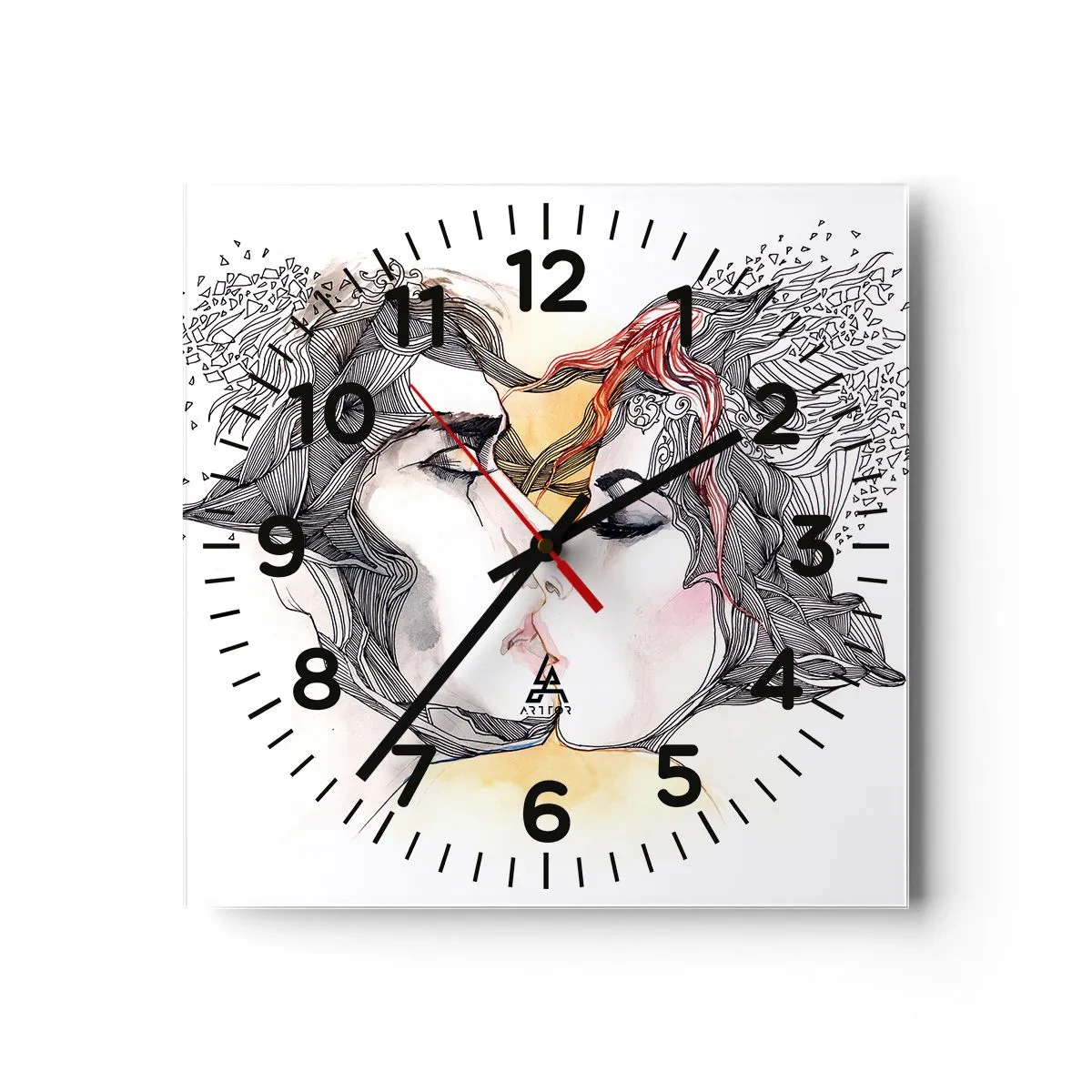 Ceas de perete - Ceas pe sticlă - Lumea nu există - 30x30 cm