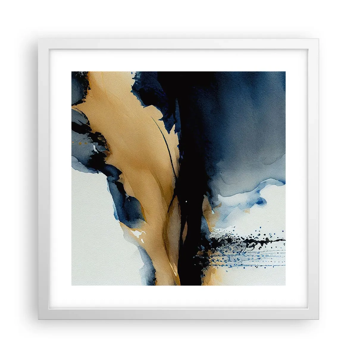 Poster în ramă albă - În spatele cortinei - 40x40 cm