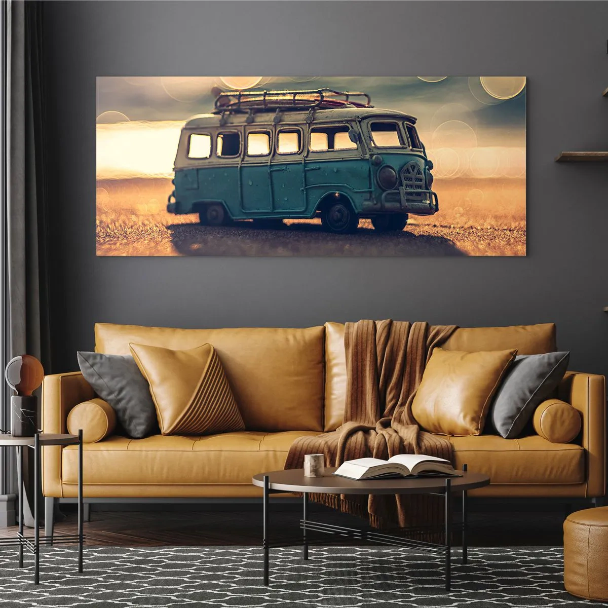 Tablou pe sticlă - Sfârșitul zeilor: banilor și al muncii - 160x50 cm