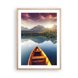 Poster în ramă de stejar deschis - Nimic împotriva naturii - 50x70 cm