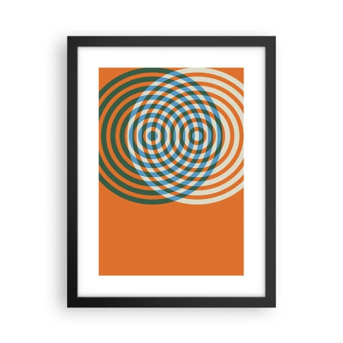 Poster în ramă neagră - Variație circulară abstractă - 30x40 cm