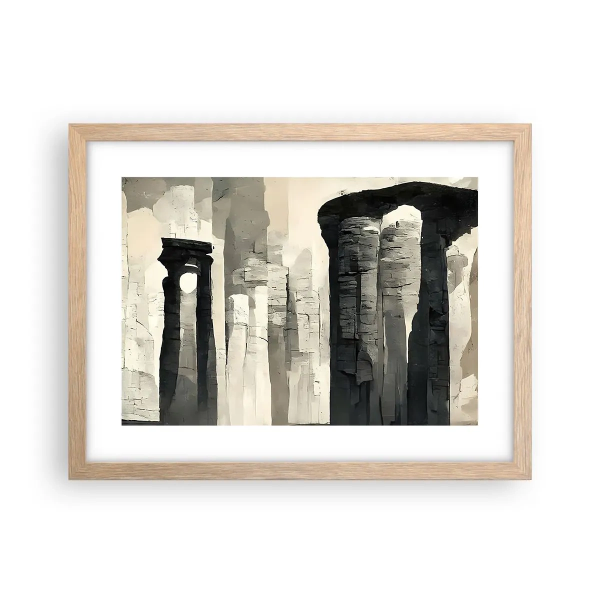 Poster în ramă de stejar deschis - Măreția antichității - 40x30 cm
