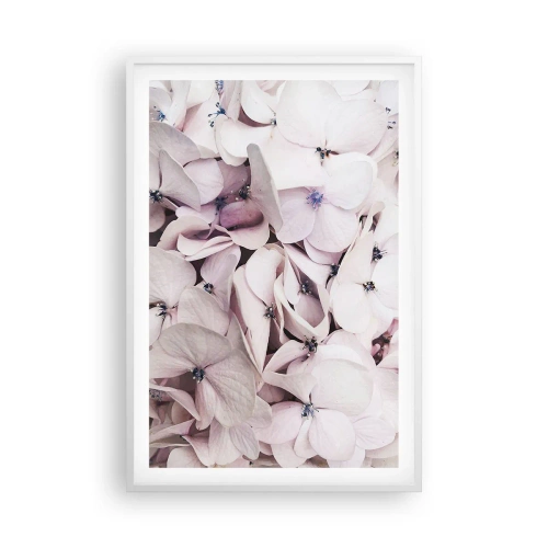 Poster în ramă albă - Într-un potop de flori - 61x91 cm