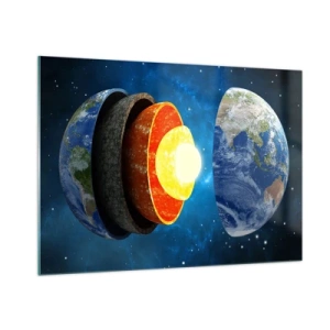 Tablou pe sticlă - Expediție în interiorul Pământului - 100x70 cm