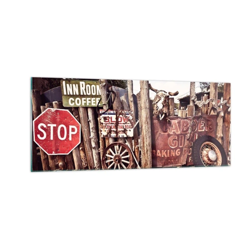 Tablou pe sticlă - Iar timpul s-a oprit - 100x40 cm