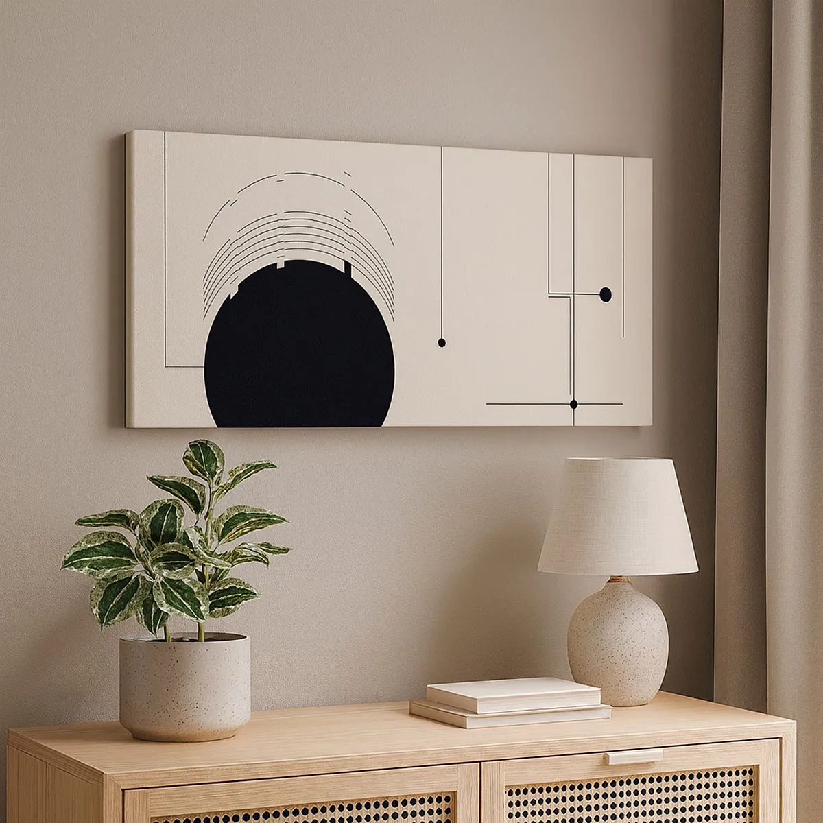 Tablou pe pânză - Compoziție flexibilă și dinamică - 100x40 cm