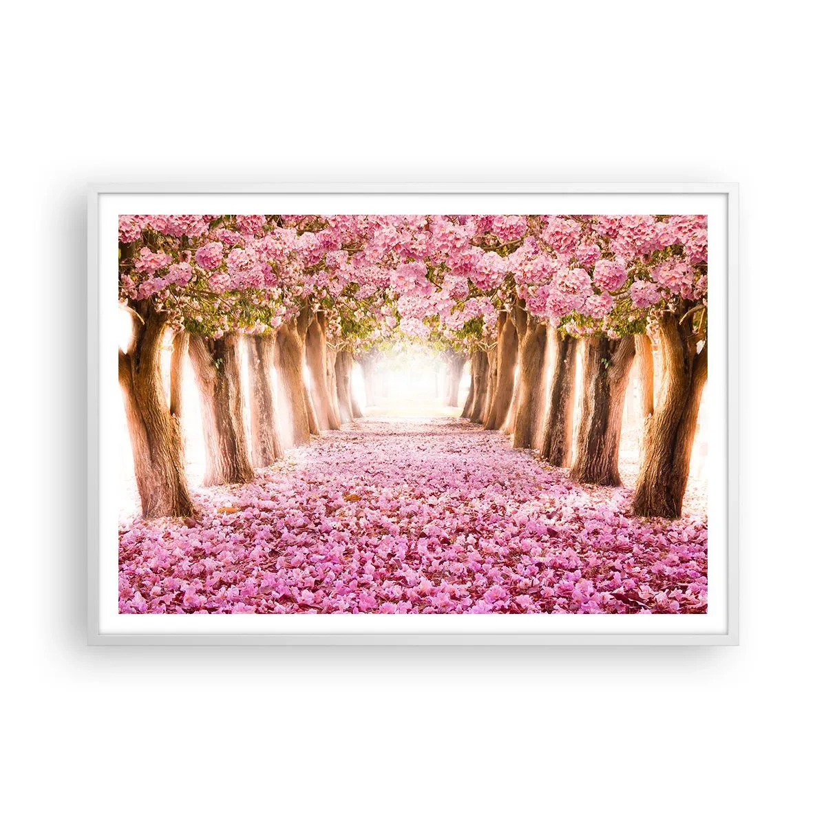 Poster în ramă albă - Drumul spre paradis - 100x70 cm