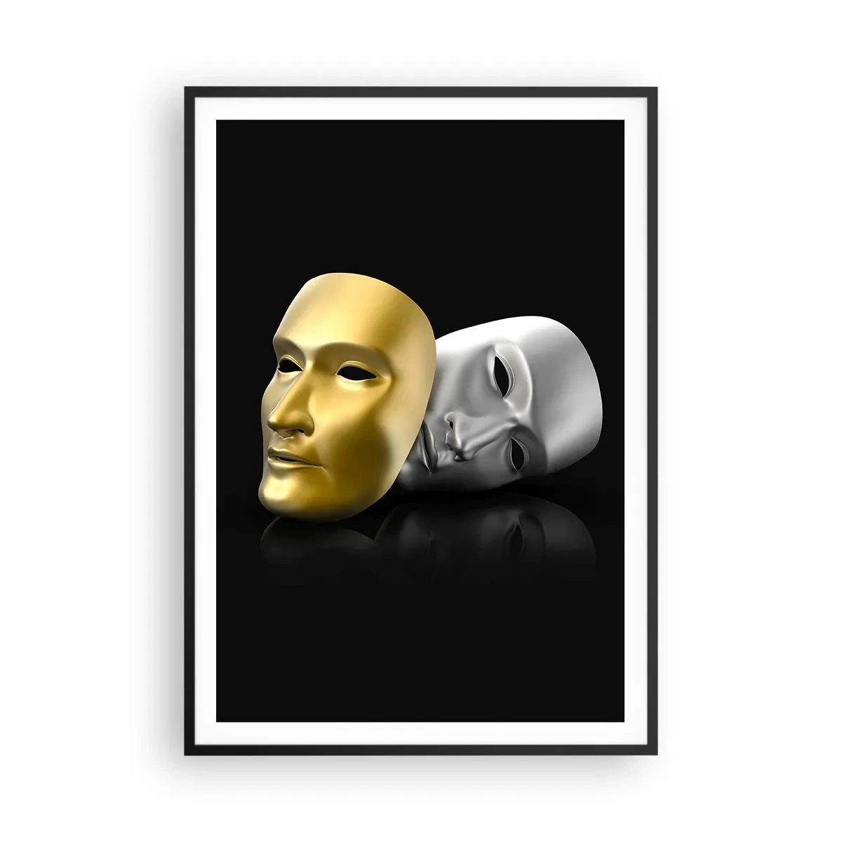 Poster în ramă neagră - Viața este teatru - 70x100 cm