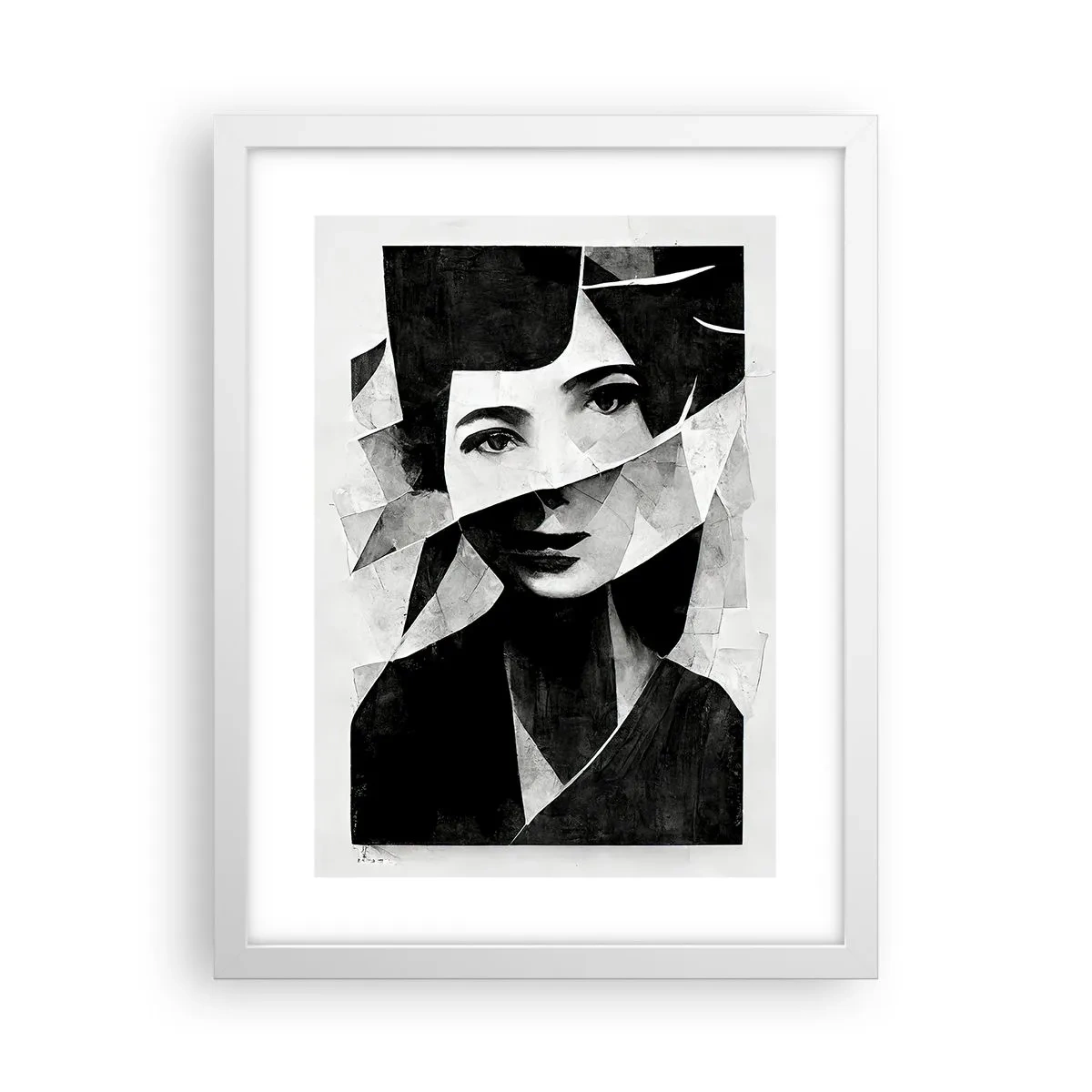 Poster în ramă albă - Cine ești? - 30x40 cm
