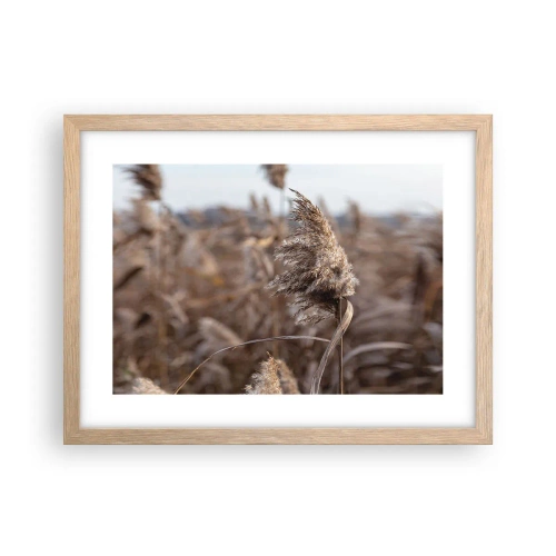 Poster în ramă de stejar deschis - E timpul să zbori cu vântul - 40x30 cm