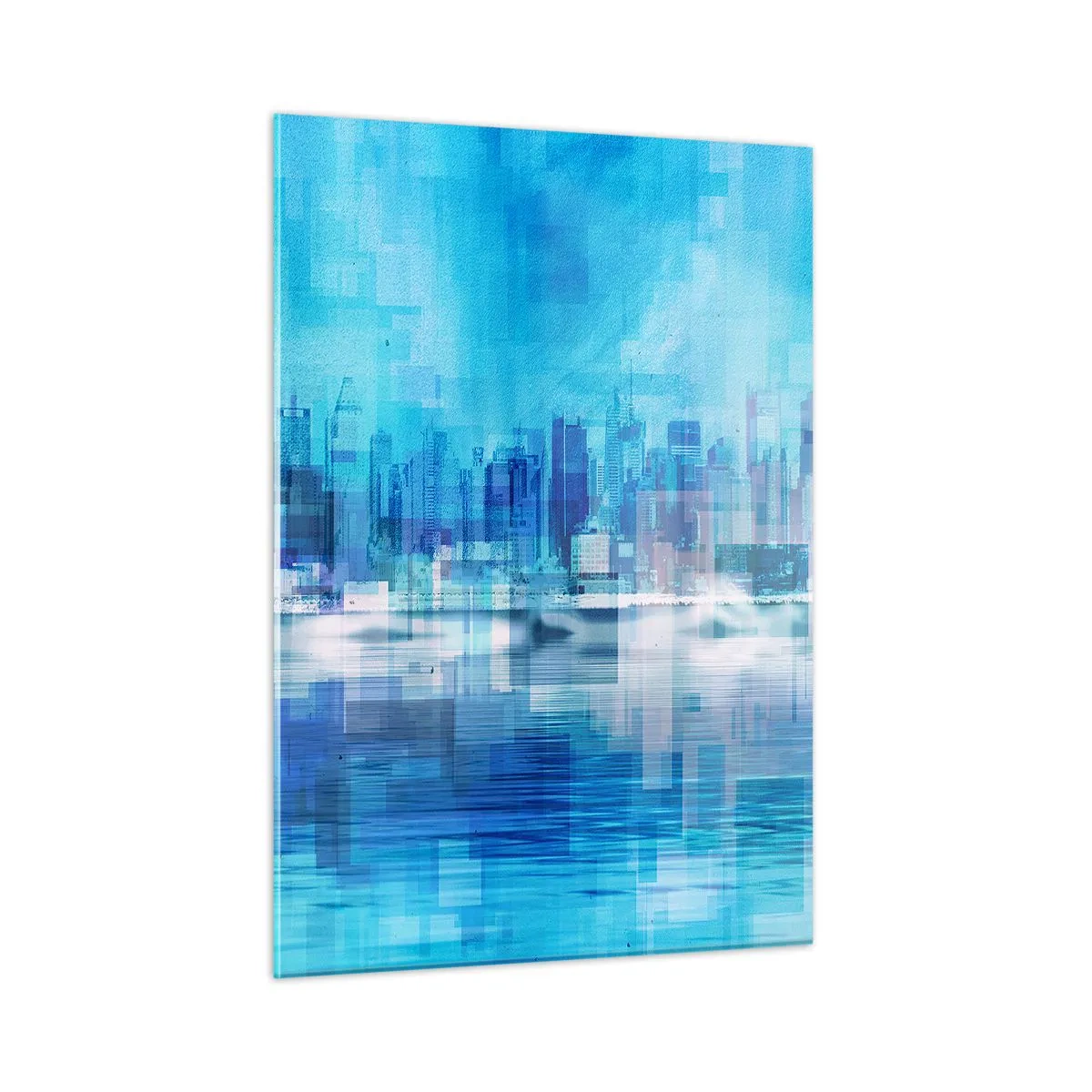 Tablou pe sticlă - Înecate în albastru - 50x70 cm