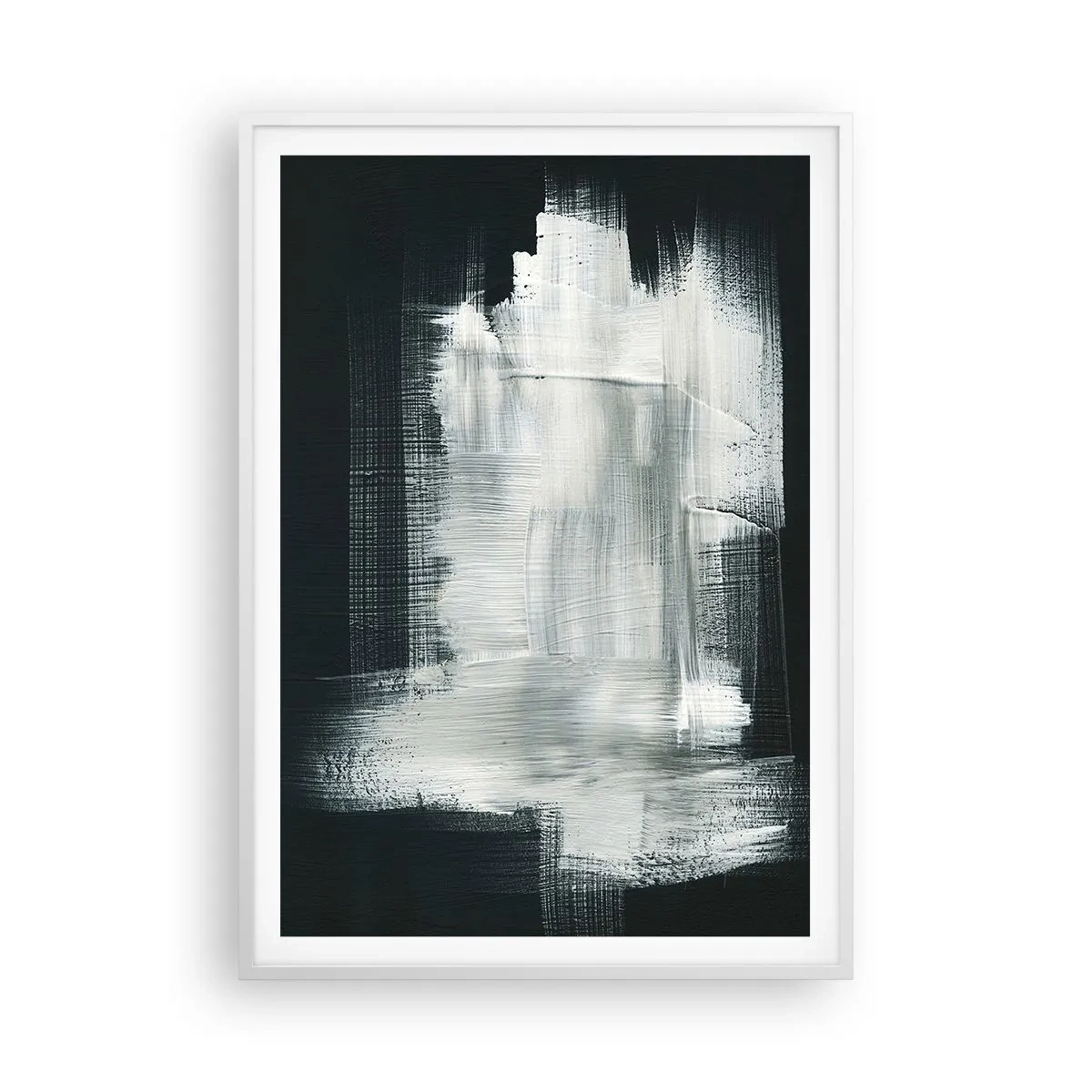 Poster în ramă albă - Țesut vertical și orizontal - 70x100 cm