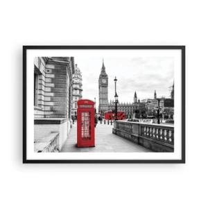 Poster în ramă neagră - Fără îndoială, Londra - 70x50 cm