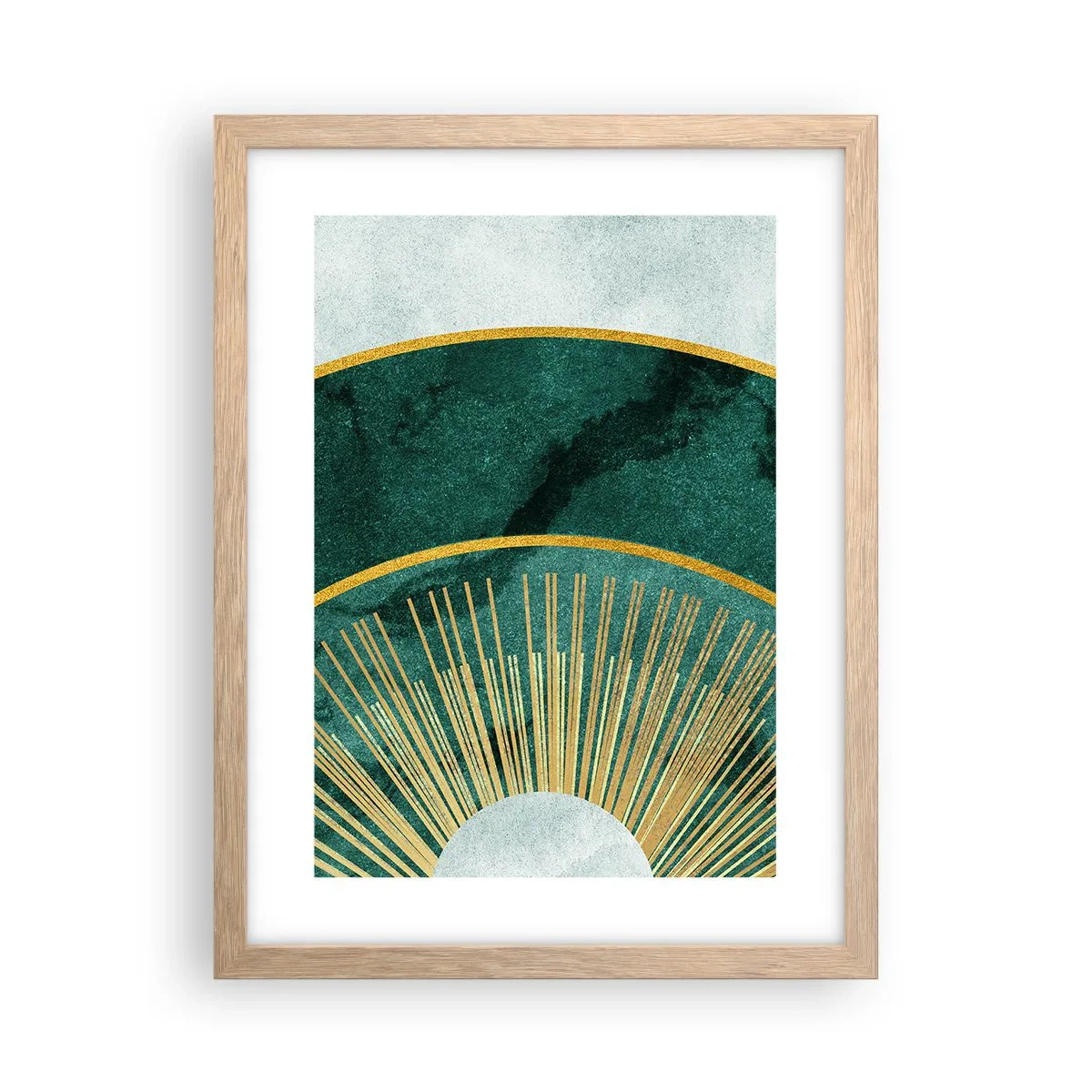 Poster în ramă de stejar deschis - Un alt sistem solar - 30x40 cm