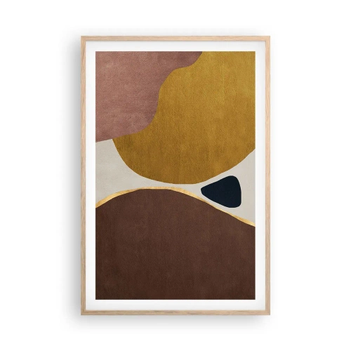 Poster în ramă de stejar deschis - Abstracție - un loc în spațiu - 61x91 cm