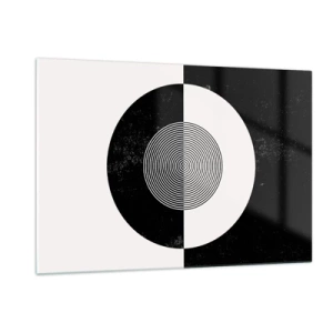 Tablou pe sticlă - Armonie în alb și negru - 120x80 cm