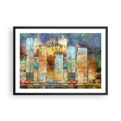 Poster în ramă neagră - Metropola însorită - 70x50 cm