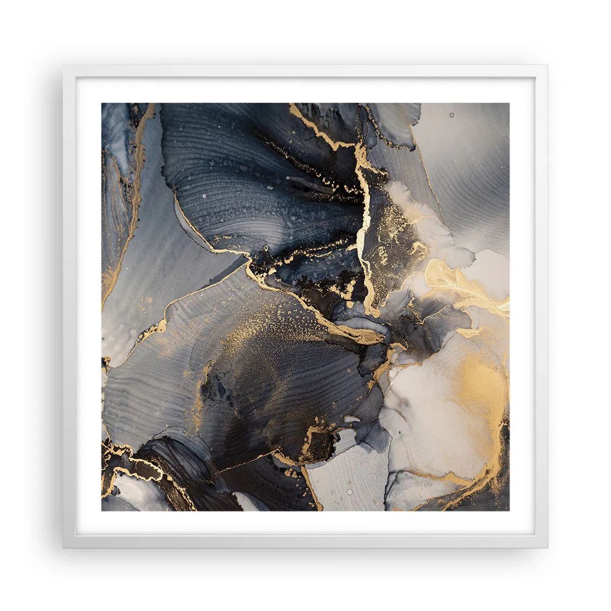 Poster în ramă albă - Viața unei pietre - 60x60 cm