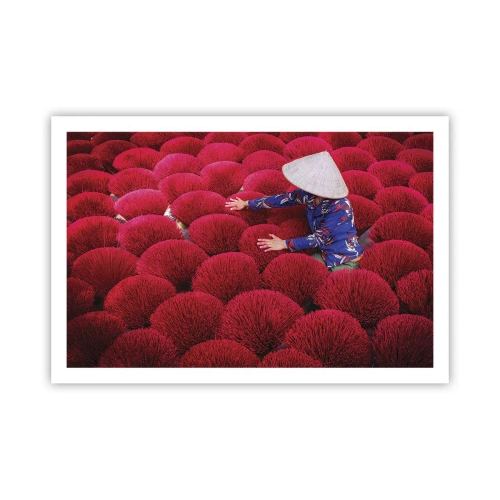 Poster - Într-un câmp de orez - 91x61 cm