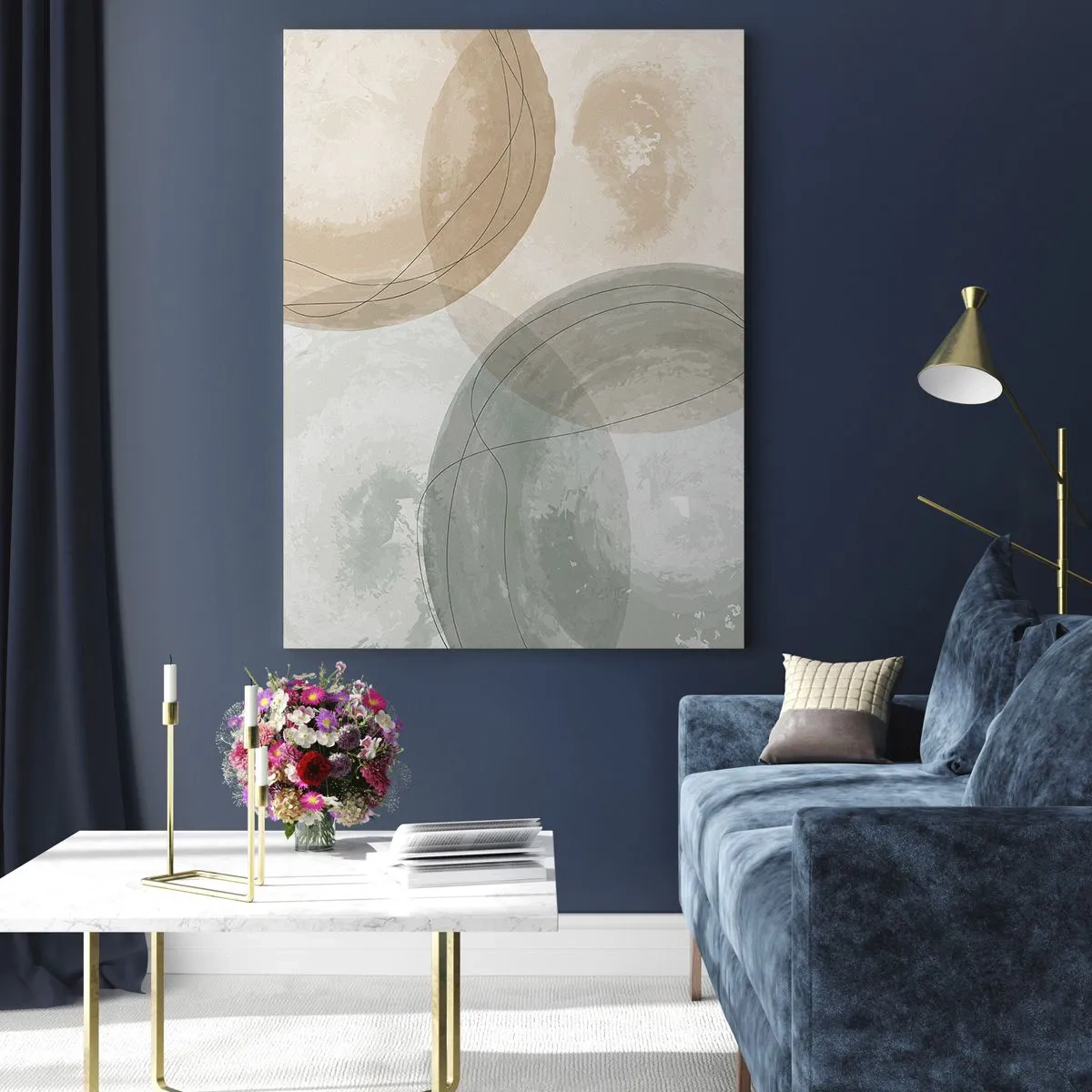 Tablou pe sticlă - Întrepătrunderea lumilor - 80x120 cm