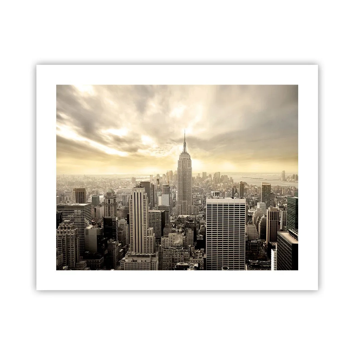 Poster - New York țesut din gri - 50x40 cm