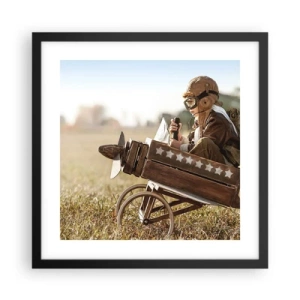 Poster în ramă neagră - Porniți spre vis - 40x40 cm
