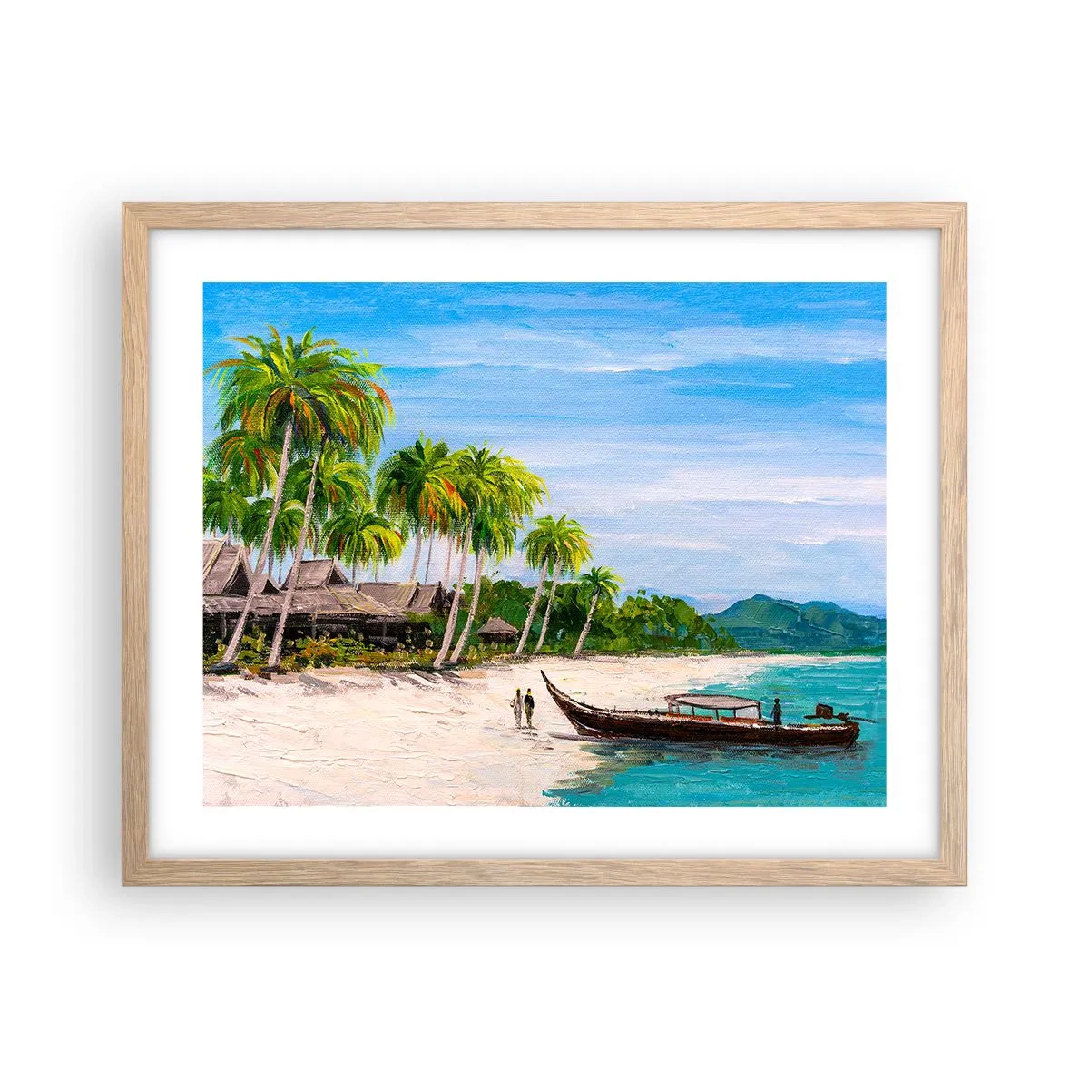 Poster în ramă de stejar deschis - Un vis exotic - 50x40 cm