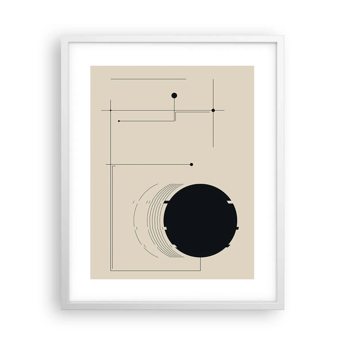 Poster în ramă albă - Compoziție flexibilă și dinamică - 40x50 cm