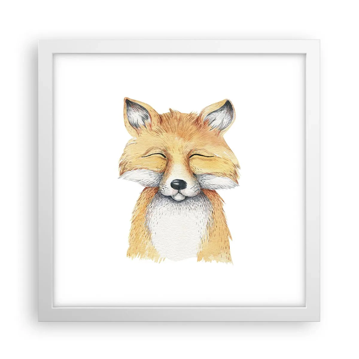 Poster în ramă albă - Mofturi de vulpe - 30x30 cm