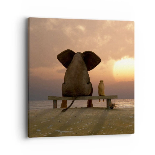 Tablou pe pânză - Este bine să tăcem împreună - 40x40 cm