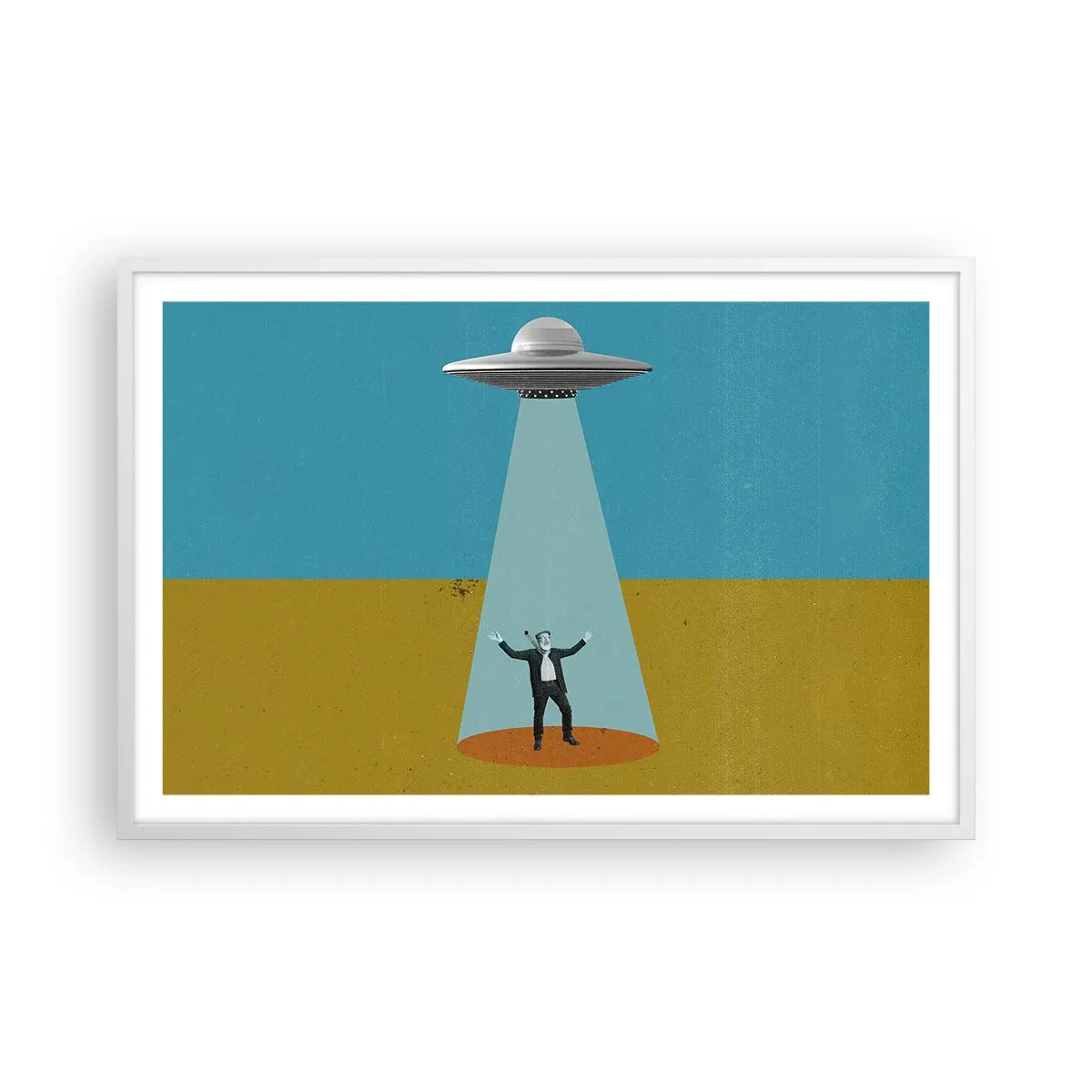 Poster în ramă albă - Întâlnire de gradul III - 91x61 cm