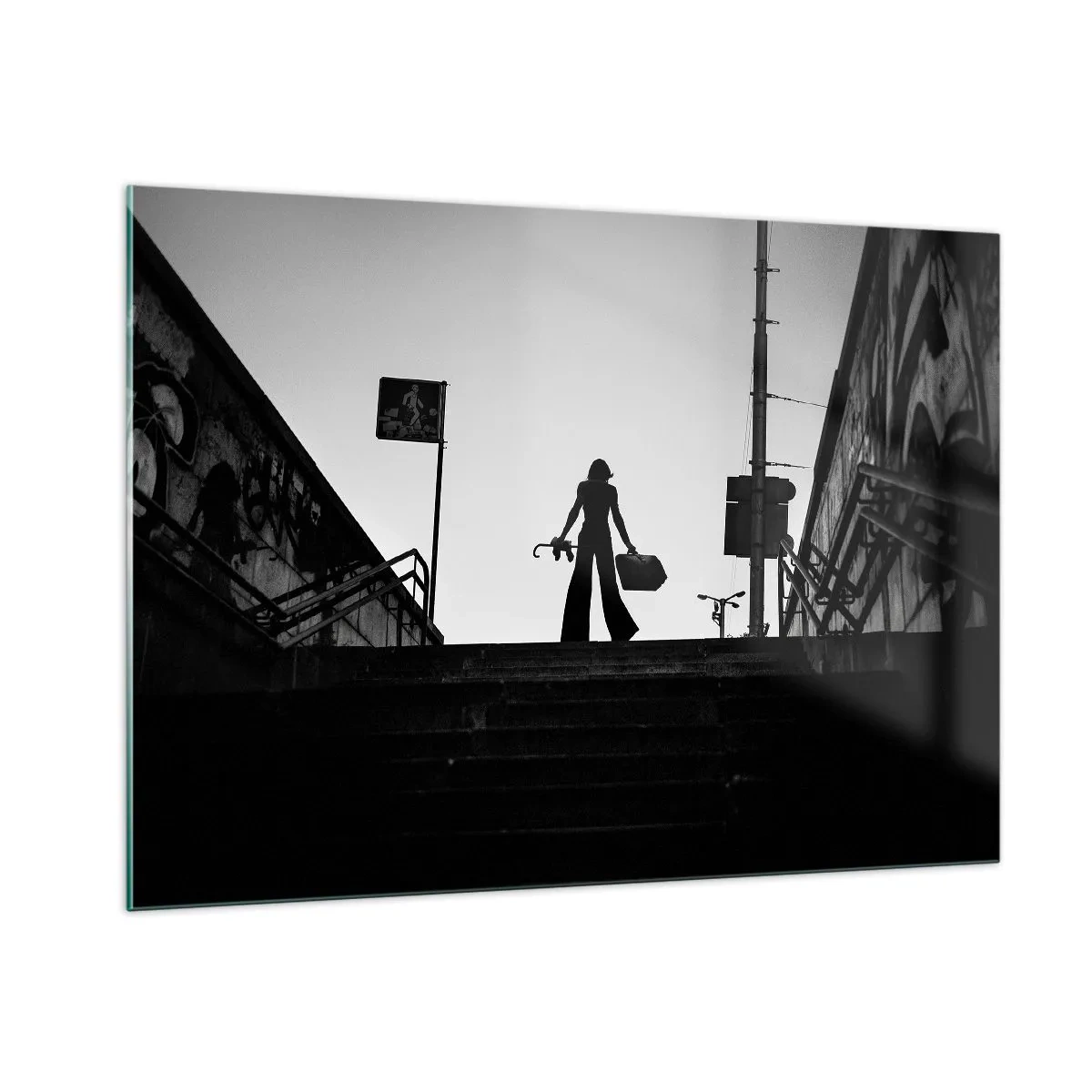 Tablou pe sticlă - Rătăcire urbană - 100x70 cm