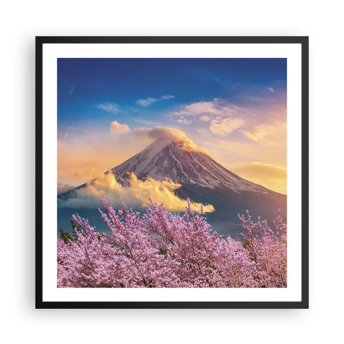 Poster în ramă neagră - Sfințenia japoneză - 60x60 cm