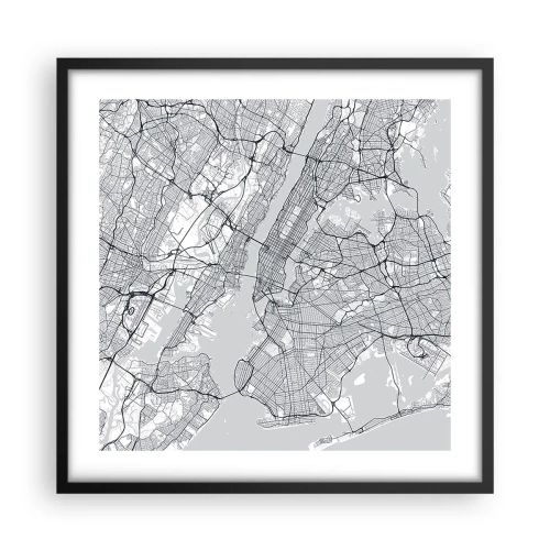 Poster în ramă neagră - Anatomia unei metropole - 50x50 cm