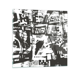 Tablou pe sticlă - Ordine sau haos? - 50x50 cm