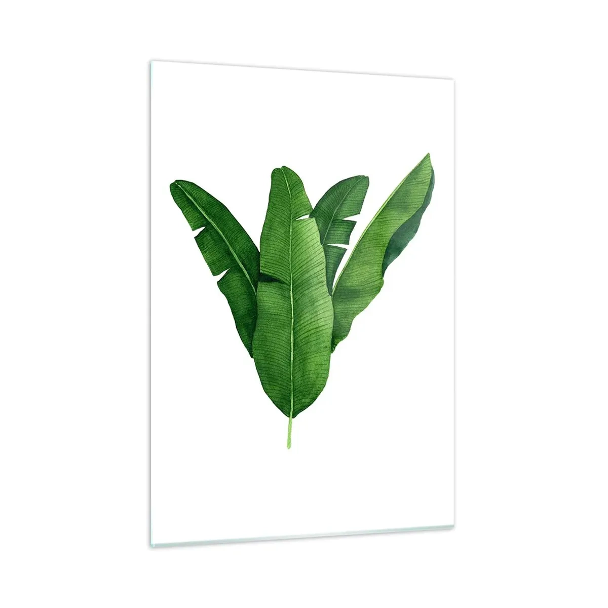 Tablou pe sticlă - Simetrie verde - 50x70 cm