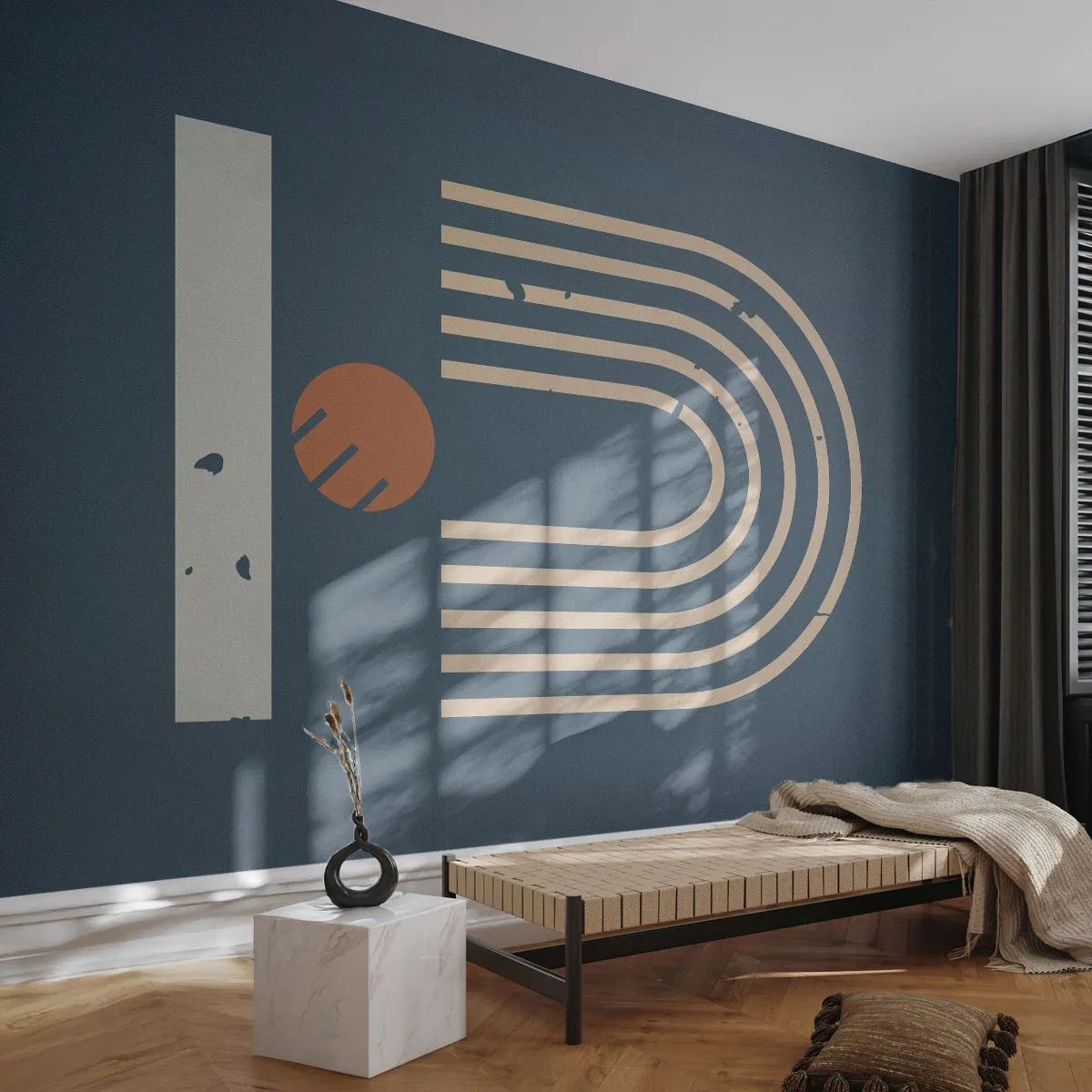 Tapet Premium Canvas - Geometrie în funcție de rodie - Abstracția, Bucată, Grafică - 500x350 cm