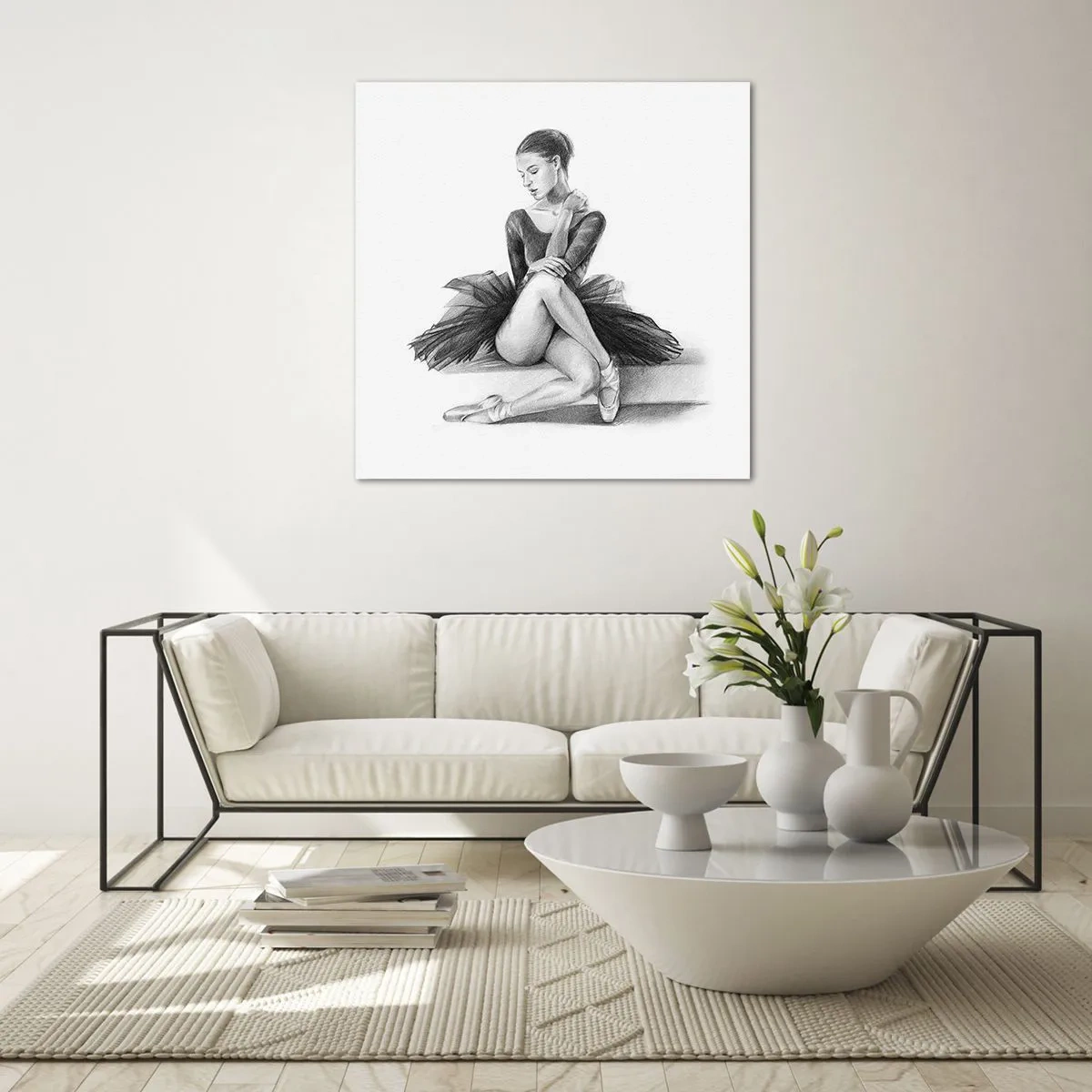 Tablou pe sticlă - Încântată de dans - 40x40 cm