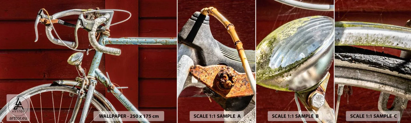 Mostră de Tapet Standard Eco - Creat pentru victorie - Bicicleta, Retro, Ciclism - 100x30 cm